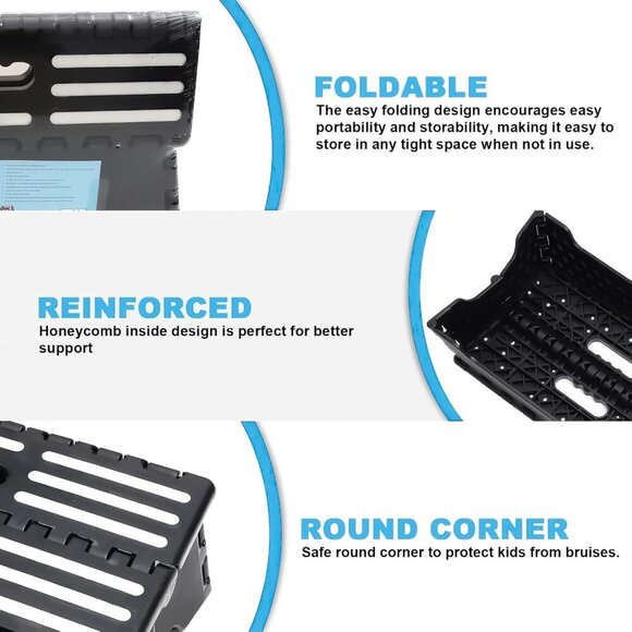 5 Inch Folding Step Stool for Adults, Portable Step Stool with Handle, Foldable - Picture 4 of 6